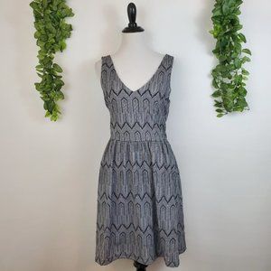 Lucky Brand Knit Abstract Print Fit & Flare Dress